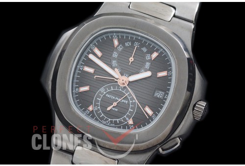PPNTCC-112 Nautilus Calender Complications PVD/PVD Dark Grey Sticks Asian Customized Movt 
