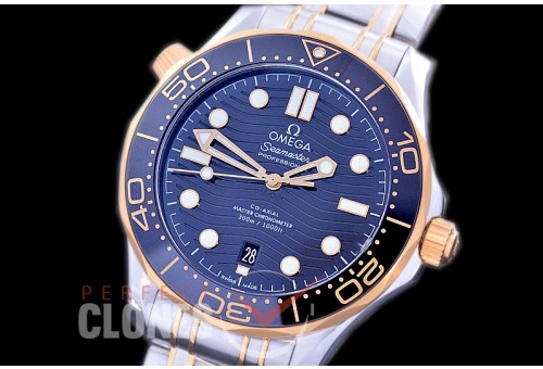0 0 OM300M-008Y-S 2019 Basel Seamaster Diver 300M SS/YG/SS Black Asian 2824 Mod 8800 