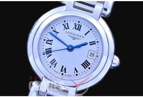 0 0 0 LG-PL-101 Prima Luna Ladies SS/SS White Roman Swiss Quartz 