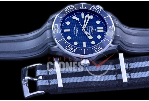 0 OM300M-046R 2019 Basel Seamaster Diver 300M PVD/RU Black Asian 2824 Mod 8800 Free Nato Strap 