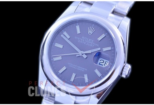 R36DJS-553S BP Datejust 36 126234 SS/SS Fluted/Oyster 2019 Dark Rhodium Grey Sticks A-2824