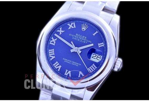 R36DJS-574S BP Datejust 36 126234 SS/SS Fluted/Oyster 2019 Blue Roman A-2824