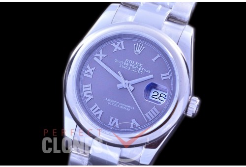 R36DJS-573S BP Datejust 36 126234 SS/SS Fluted/Oyster 2019 Dark Rhodium Grey Roman A-2824