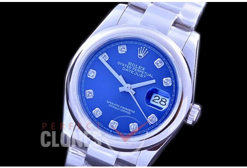 R36DJS-564S BP Datejust 36 126234 SS/SS Fluted/Oyster 2019 Blue Diamonds A-28