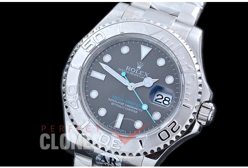 0 0 RYMEN00951A JF/ARF 126622 904L Steel Yachtmaster Men SS Dark Rhodium Grey A-2824