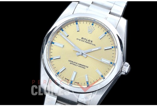 RLOY00503 ANF Ladies Osyter Perpetual 34mm 114200 SS/SS Champagne A-2824