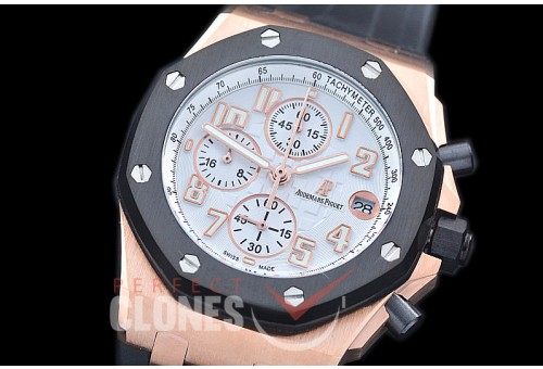 AP26400-971 Royal Oak Offshore Chronograph 26400 RG/RU White Seiko VK6 Quartz