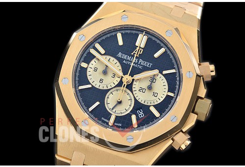 AP26331-127 OMF Royal Oak Chronograph YG/YG Black A-7750 Mod 1-1 Thickne