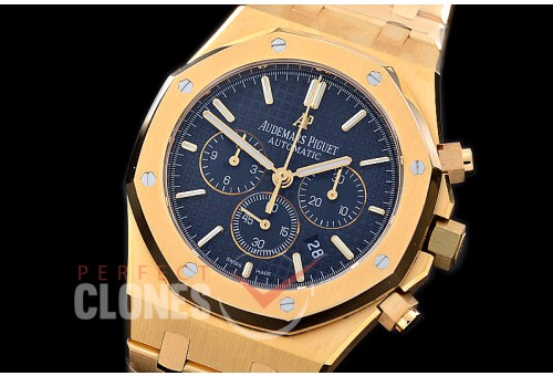 AP26331-122 OMF Royal Oak Chronograph YG/YG Black A-7750 Mod 1-1 Thickne