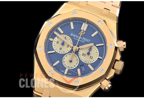 AP26331-128 OMF Royal Oak Chronograph YG/YG Blue A-7750 Mod 1-1 Thickne