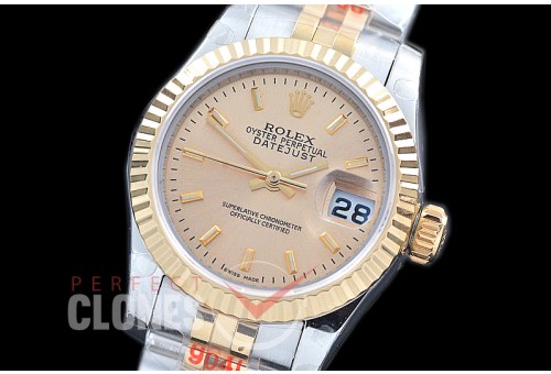 R26DJT-916 GMF 179173 SS/YG Fluted/Jubilee Gold Sticks Swiss 2671 904L Steel 