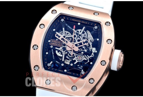 RM035-02-039B Rafal Nadal America Tourbilon Black RG/RU Skeleton Customized Movt