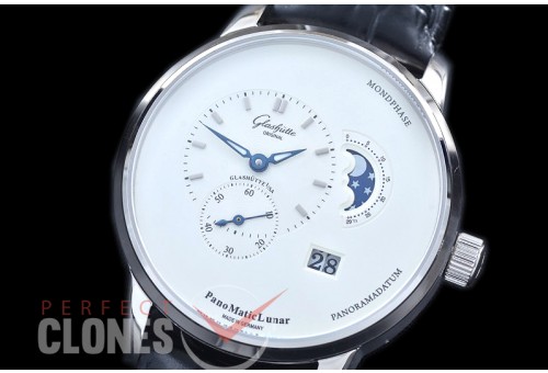 0 0 0 GL-PAN-101 Panomatic Lunar Moonphase SS/LE White Asian Custom Movt 