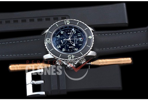 0 0 0 BP-50FC-106 OMF 50 Fathoms Chronograph SS/NY Black Num A-7750 Free Rubber Strap/Toolkit 