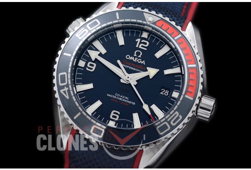 OMCPO435-206R 2018 Planet Ocean "Pyeongchang 2018" Limited Edition SS/RU Blue Asian 2824/8900