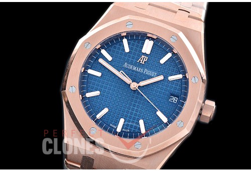 0 0 0 AP15500-123 OMF AP15500OR Royal Oak Automatic SS/SS Blue Miyota Asian Clone Calibre 4302 28800bph