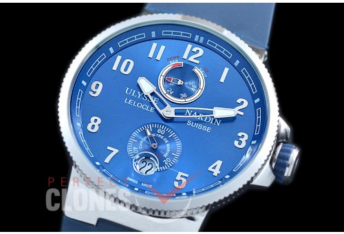 UNMM-114 Maxi Marine SS/RU Blue Numbers Asian PR Movt 