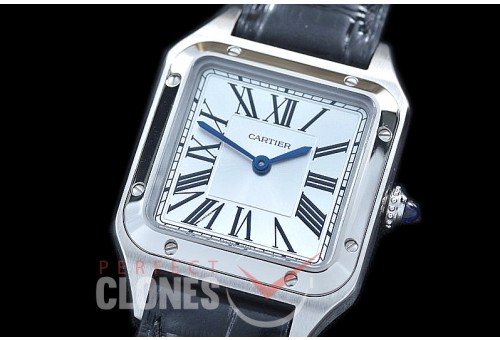 CAR-SD-201 F1-F 2019 Santos-Dumont Ladies SS/LE White Swiss Quartz 