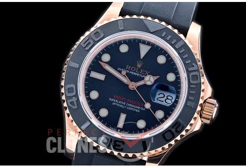 0 0 0 0 0 RYMENR00901 GMF 126655 Yachtmaster Everose Men RG/RU Black SH 3235