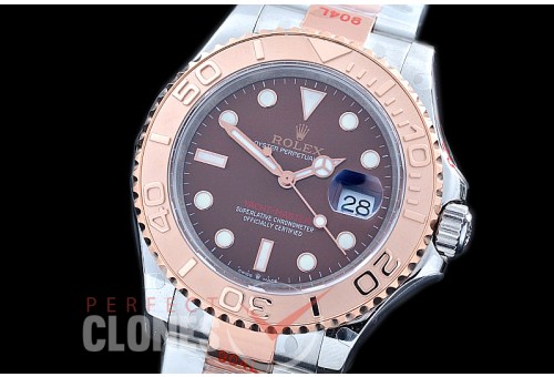 0 0 0 0 RYMENTR00902 GMF 2016 Basel 126621 904L Twotone Everose Yachtmaster Men SS/RG Brown SA 3235
