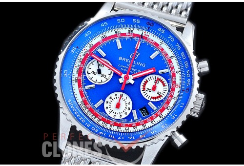 BLNV-AE-103 Navitimer 1 Airline Edition Chronograph SS/ME Blue Pam Am A-7750 