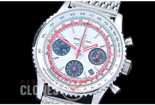 BLNV-AE-101A Navitimer 1 Airline Edition Chronograph SS/ME White TWA A-7750 