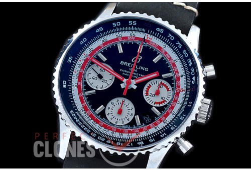 BLNV-AE-102L Navitimer 1 Airline Edition Chronograph SS/LE Black Swiss Air A-7750