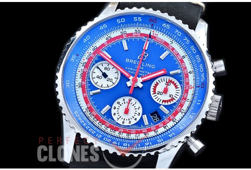 BLNV-AE-103L Navitimer 1 Airline Edition Chronograph SS/LE Blue Pam Am A-7750