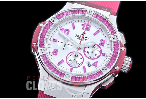 0 0 HB38-0015 Big Bang Ladies Tutti Frutti Chrono SS/SQRB/LE White/Dark Purple Jap OS 20 Quartz 