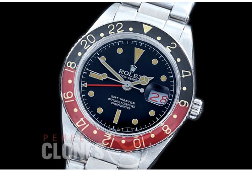 RLGV-50-103A Vintage 50s GMT Master 6542 SS/SS Black / Black-Red Bez A-2836