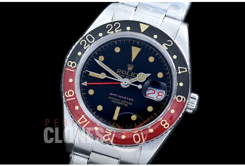RLGV-50-103C Vintage 50s GMT Master 6542 SS/SS Black / Black-Red Bez A-2836