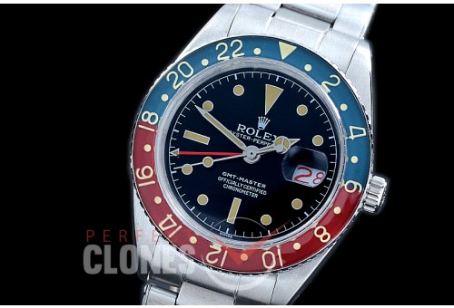 RLGV-50-104A Vintage 50s GMT Master 6542 SS/SS Black / Blue-Red Bez A-2836