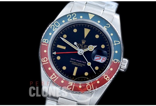 RLGV-50-104C Vintage 50s GMT Master 6542 SS/SS Black / Blue-Red Bez A-2836