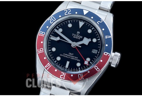0 0 TU00161 Heritage Black Bay Shield GMT 79830 SS/SS Black Asian 2813 - Free Shipping 