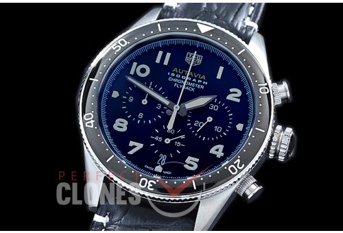 TG-AUT-102 Autavia Isograph Chronograph SS/LE Black Jap OS 20 Quartz 