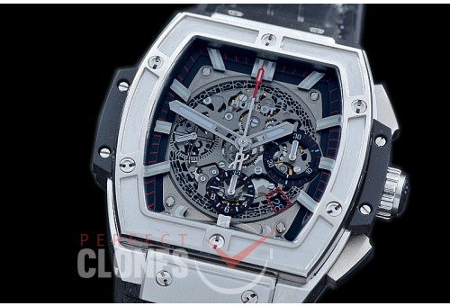 HB-SPT-021 Spirit of Big Bang Chronograph SS/LE Black Skeleton A-7750 