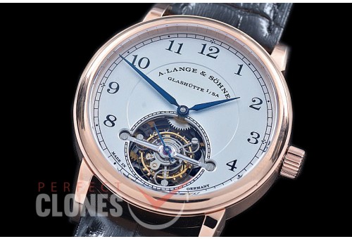 0 0 AL1815-087 Lange 1815 Tourbillon RG/LE White Bridged Tourbillon 