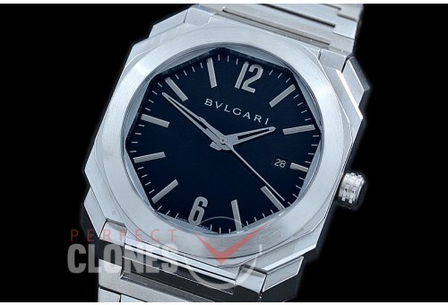 BVL-OCT-121 Octo Automatic SS/SS Black Asian 2813 