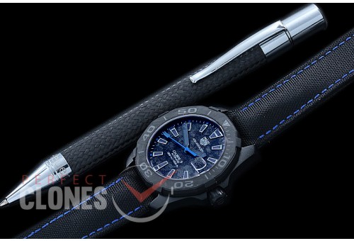 TGAQ-CAR-101 TBF Aquaracer Carbon Calibre 5 Automatic TI/FC/NY Black-Blue Asian 2824 - Special Offer