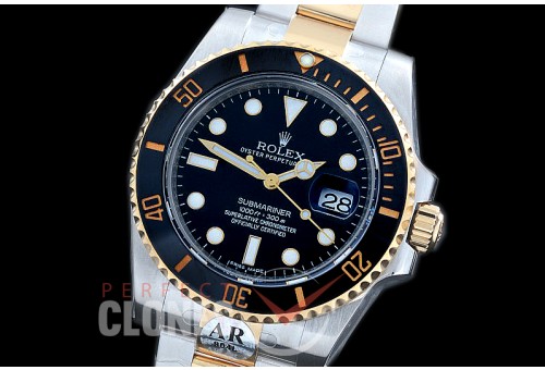 0 0 RLST00951 JF/ARF V4 Submariner 116613LN SS/YG Black A-2824 904L Steel 