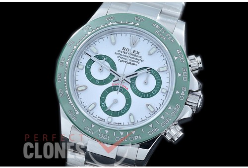 0 0 RLDS00525 JHF Daytona 116506 SS/Cer/SS Green Bezel Special Ed White Sticks A7750/4130