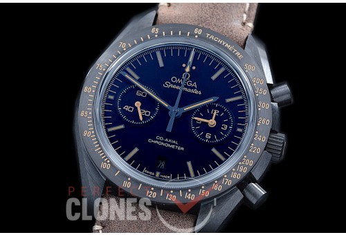 0 0 OMSP00503 OMF V2 Speedmaster Dark Side of the Moon Black Vintage CER/LE Black A-7750 Mod to Calibre 9300 Functions