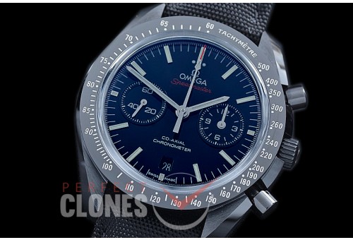 0 0 OMSP00501 OMF V2 Speedmaster Dark Side of the Moon CER/LE Black A-7750 Mod to Calibre 9300 Functions