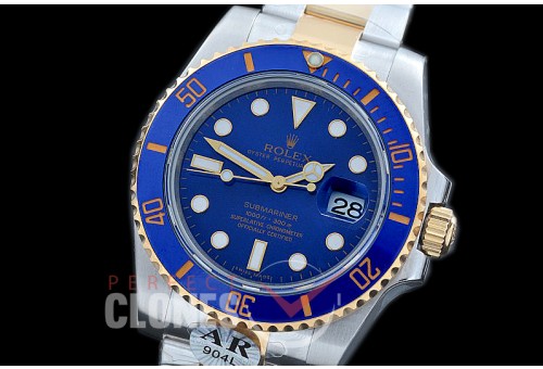 0 0 RLST00952S JF/ARF V4 Submariner 116613LB SS/YG Blue SH-3135 904L Steel 