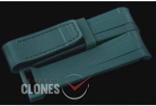 RLRU00255 Rubber B 20/18 Nato Style Velcro Secure Green Rubber Strap With Integrated Block 