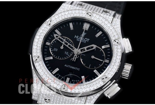 0 HBFSC00252 Classic Fusion Chronograph Bling SS/LE Grey A-7750 