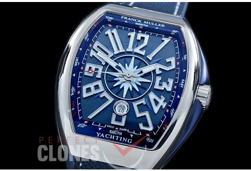 0 0 0 FMVG-037 ZF Vanguard Yachting V45 SC DT Yachting AC Automatic SS/RU Blue Miyota 9015 