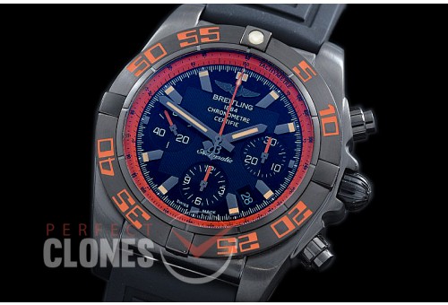 0 BLB01-00077 GF Chronomat B01 Raven BlackSteel Orange Chronograph DLC/RU Black A-7750