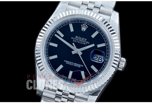 R41DJS-102J NF Datejust II 126334 904L Steel Fluted/Jubilee SS/SS Black Sticks SA 3235