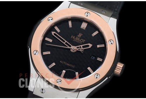 0 0 HBFS-45-0145 Classic Fusion Twotone SS/RG/LE Black C/F M-9015